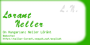 lorant neller business card
